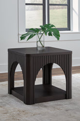 Bay Furniture Gallery - Ashley Furniture - Yellink End Table - Square End Table / Black - T760-2